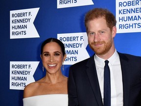 Le prince Harry et Meghan, duchesse de Sussex, sont photographiés à New York en décembre 2022.