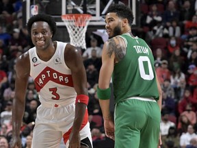 L'attaquant des Toronto Raptors OG Anunoby (3) a remporté le titre d'interception de la NBA et est un candidat solide pour la première équipe défensive.