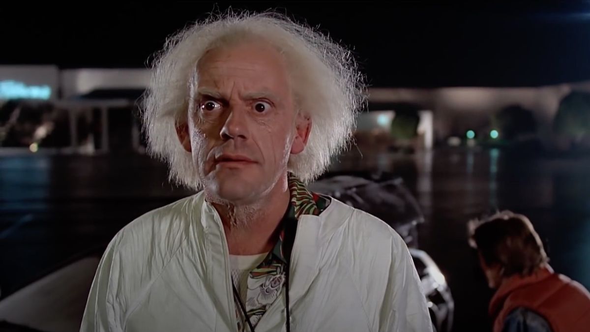 Christopher Lloyd as Doc Brown in Back to the Future