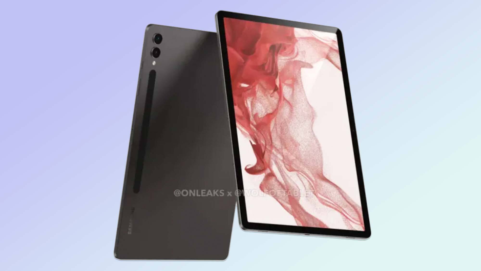 Une image de rendu du Samsung Galaxy Tab S9 Plus