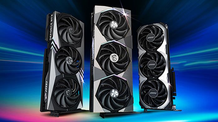 MSI RTX 4070 Gaming X Trio et Ventus 3X OC posent pour les photos