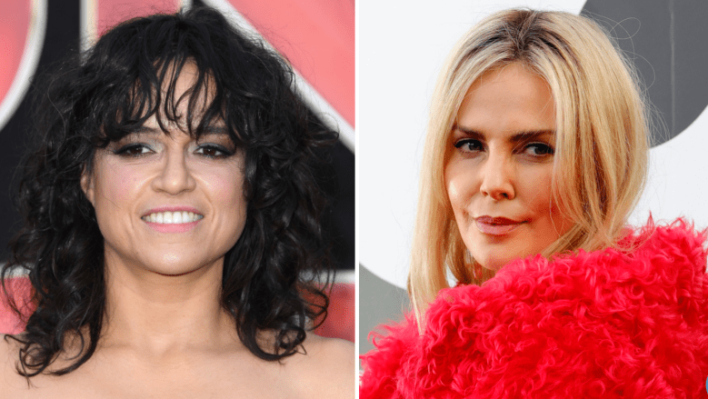 Michelle Rodriguez and Charlize Theron