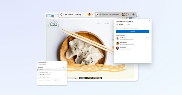 Microsoft Edge lance le test des espaces de travail qui vous permet de partager les onglets du navigateur