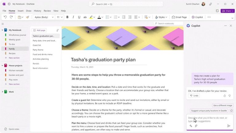 Microsoft apporte son AI Copilot à OneNote