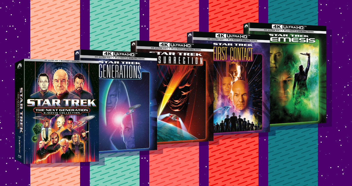 Une image d'archive du coffret Star Trek: The Next Generation et de ses films individuels.