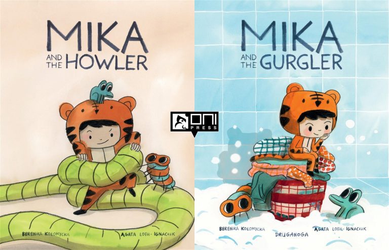 Oni Press publiera Mika the Howler et Mike the Gurgler pour la première fois en anglais