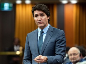 Le premier ministre Justin Trudeau prend la parole lors de la période des questions le mercredi 19 avril 2023.