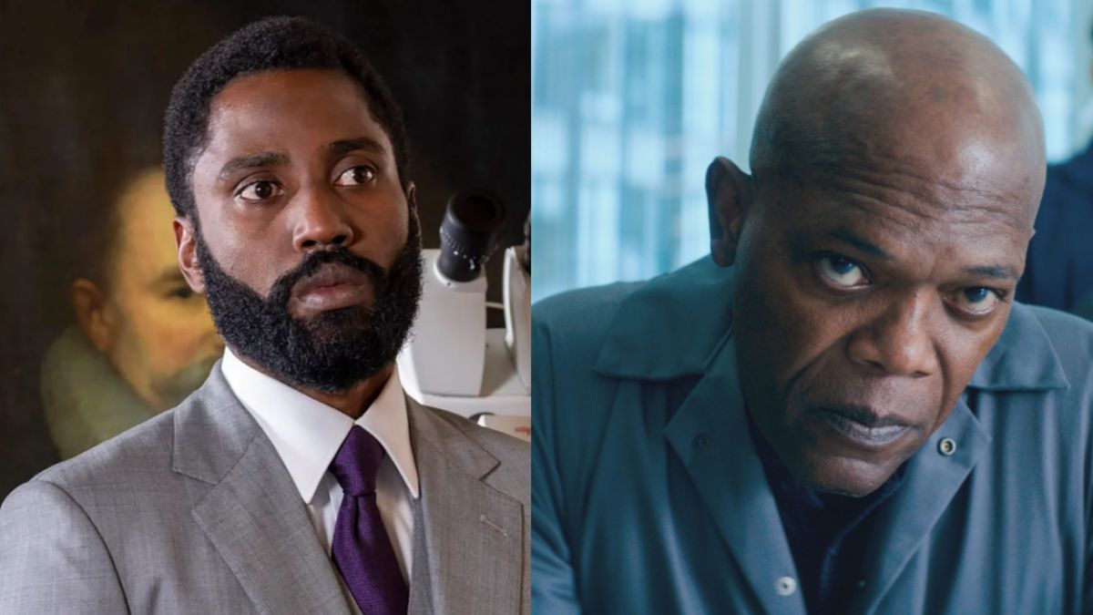 John David Washington in Tenet and Samuel . Jackson in The Hitman