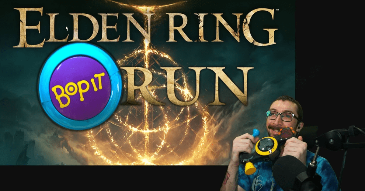 Streamer complète Elden Ring avec un jouet Bop-It personnalisé
