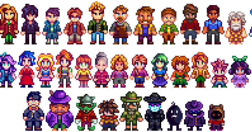 Un fan de Stardew Valley redessine les sprites des personnages pour qu'ils soient aussi mignons que leurs portraits
