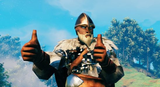 Valheim Viking giving thumbs up