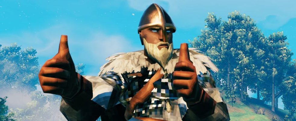 Valheim Viking giving thumbs up