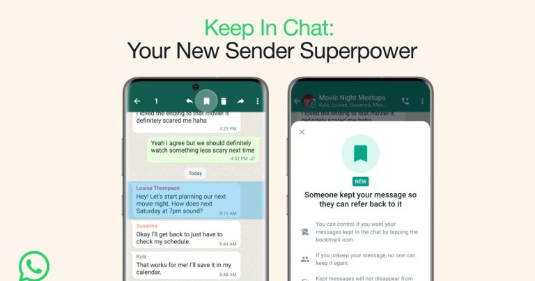 WhatsApp vous permet de sauvegarder les messages qui disparaissent