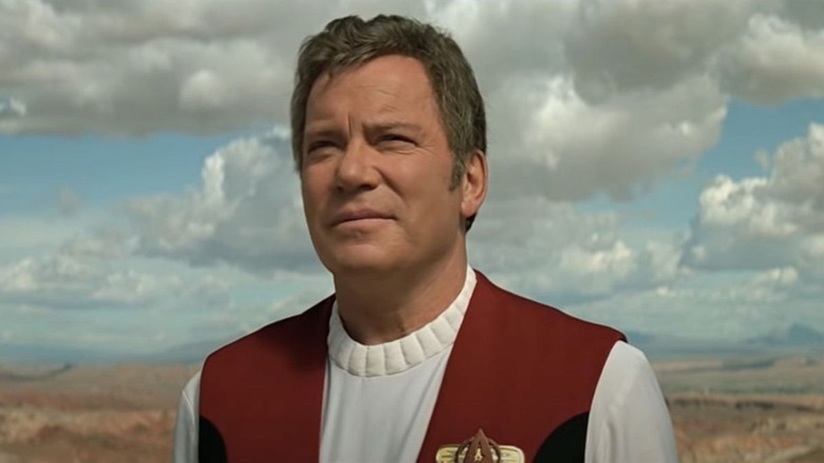 William Shatner as Captain Kirk in Star Trek Generations