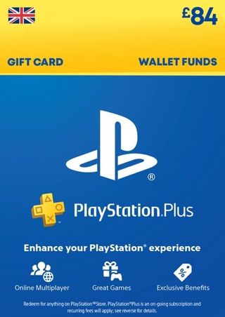 84 £ de recharge du portefeuille PlayStation Network pour 1 an de PS Plus Extra