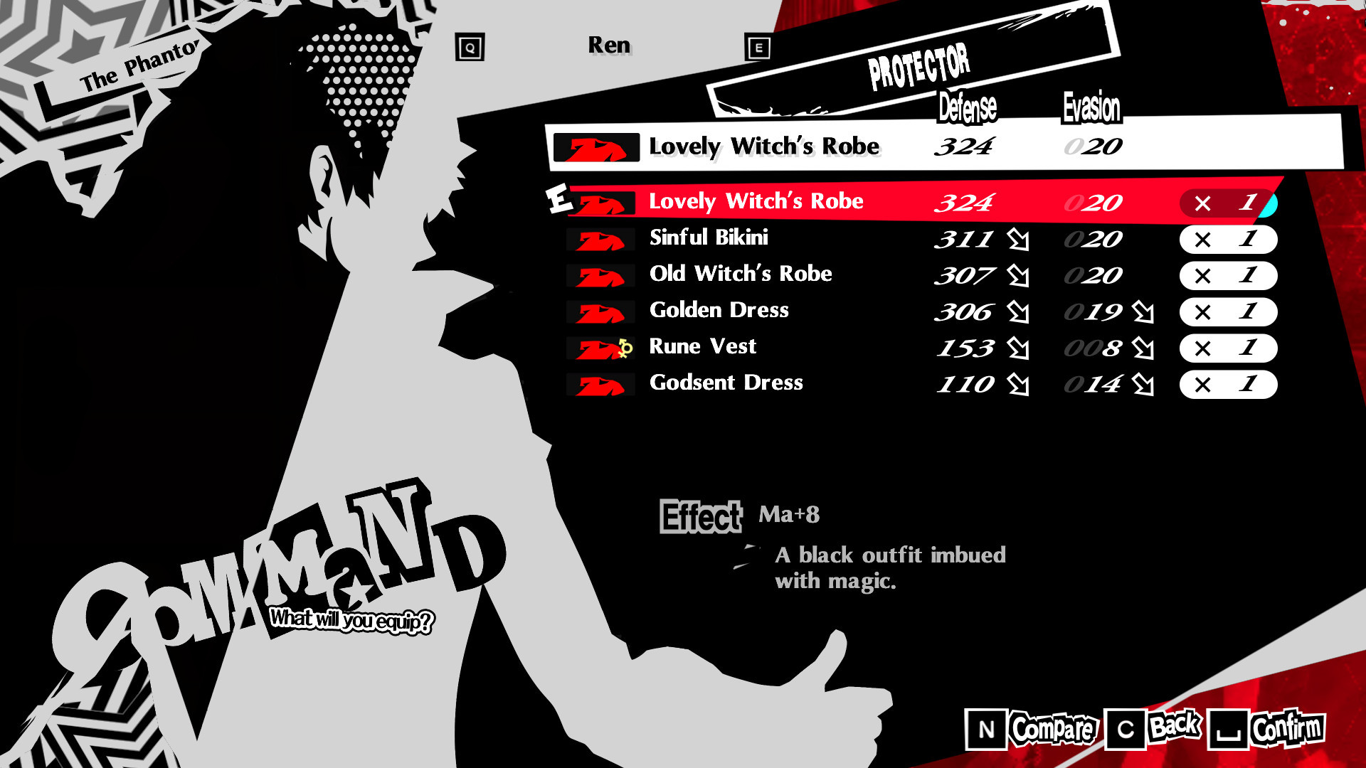 Image de Persona 5 Royal modifiée pour que le protagoniste Joker soit une femme