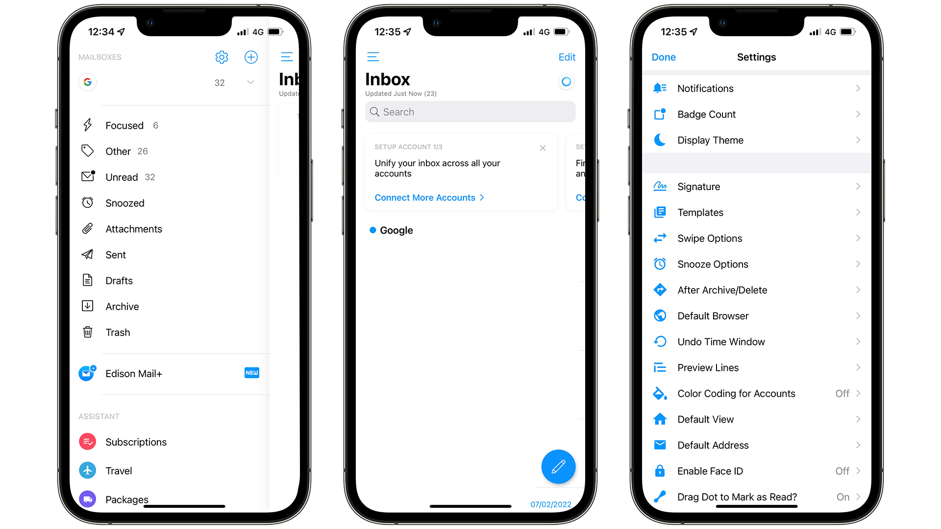 Capture d'écran de l'App Store d'Apple pour l'application Edison iOS Mail