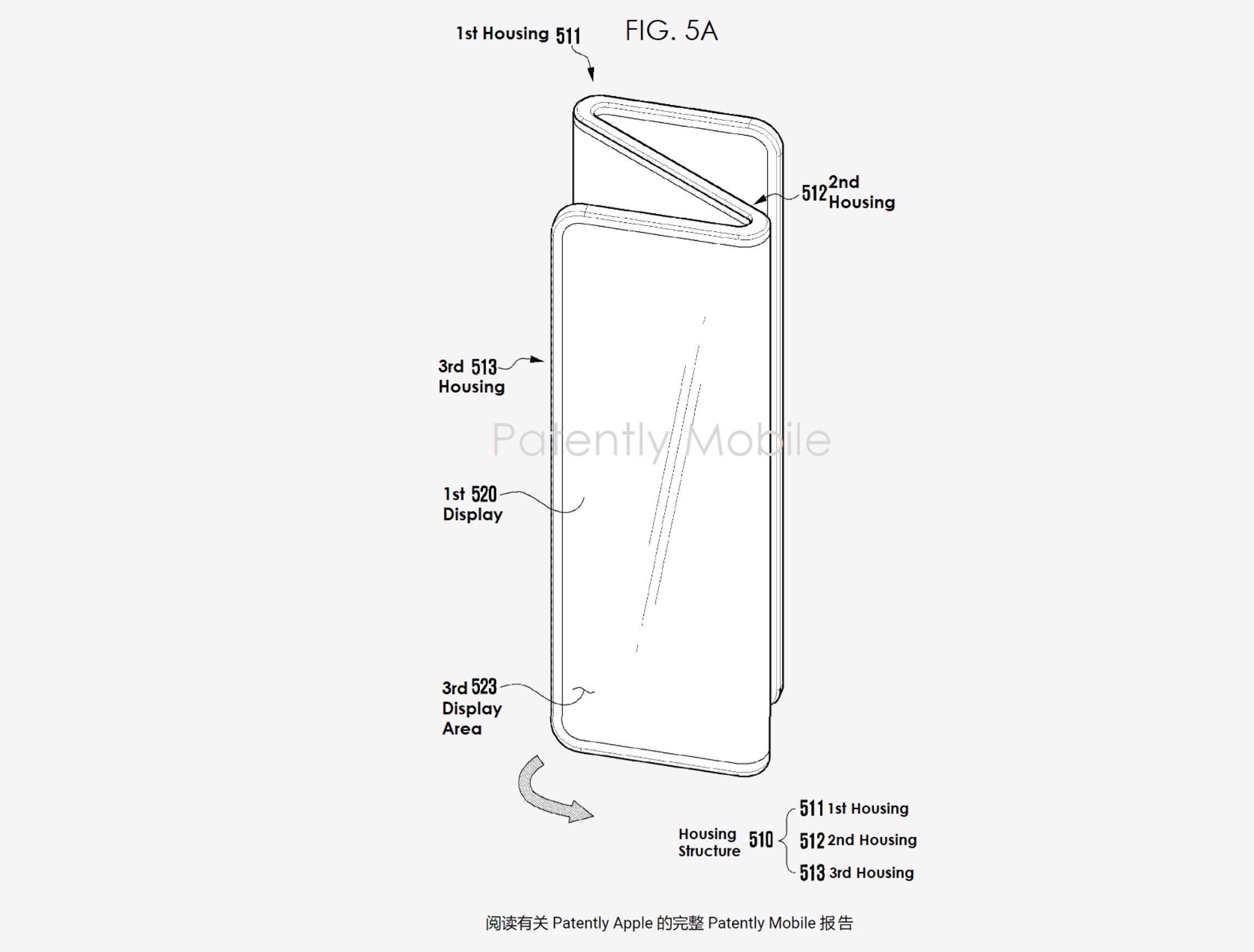 image de brevet pliable à trois volets samsung