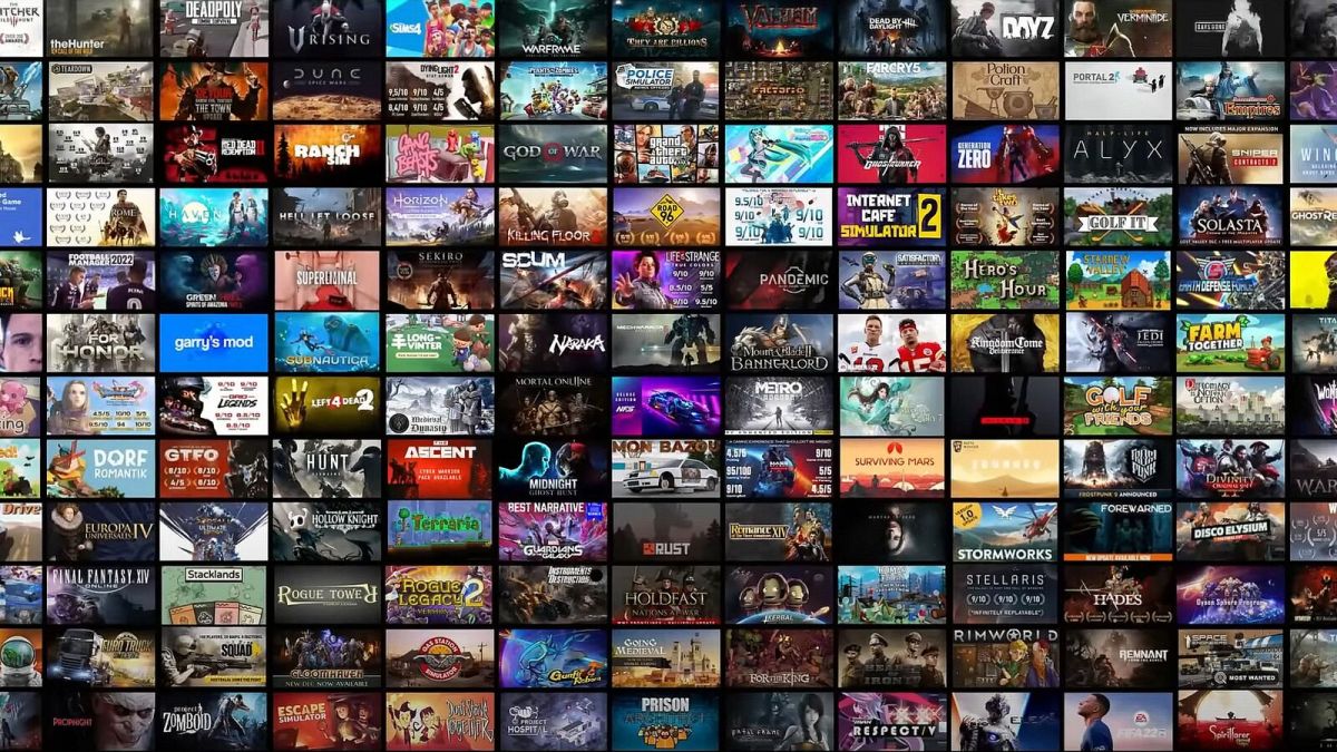 Steam games mosaic image