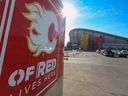 Le Scotiabank Saddledome a été photographié le 19 octobre 2022. 