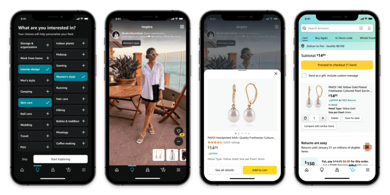 Le flux d’achat Inspire de type TikTok d’Amazon est désormais disponible pour tous les clients aux États-Unis