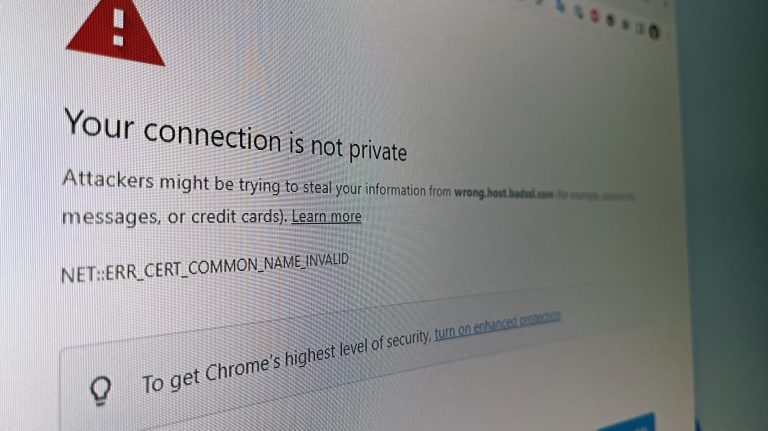 Comment réparer une erreur de confidentialité NET::ERR_CERT_COMMON_NAME_INVALID