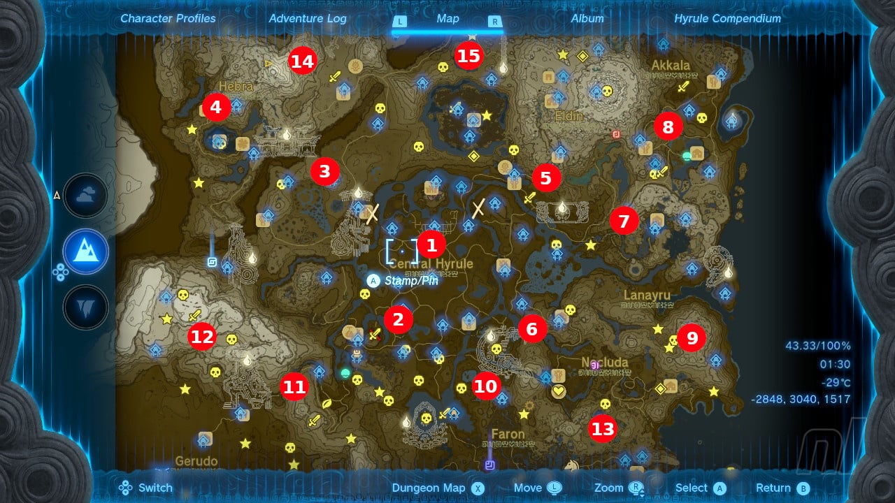 Zelda: Tears Of The Kingdom: Tous les emplacements des tours Skyview 2