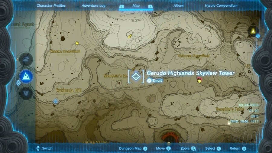 Zelda: Tears Of The Kingdom: Comment débloquer Gerudo Highlands Skyview Tower 2