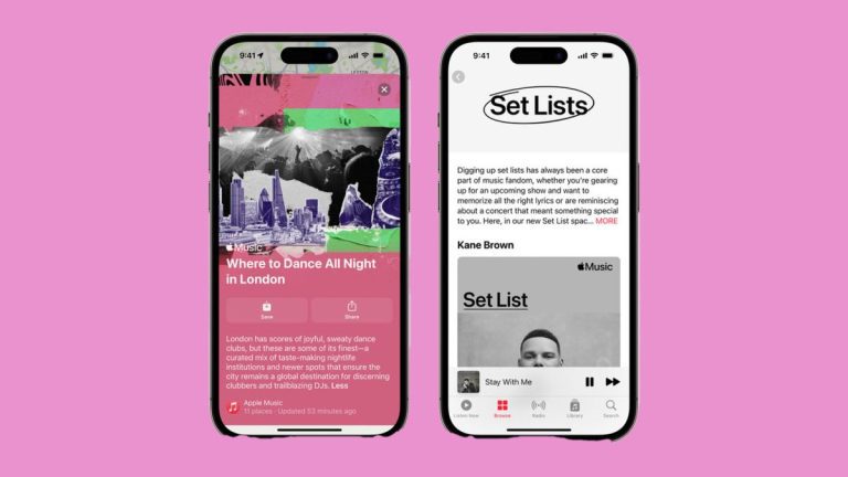 Apple Music veut vous connecter avec les artistes que vous aimez grâce à une nouvelle fonctionnalité Set Lists