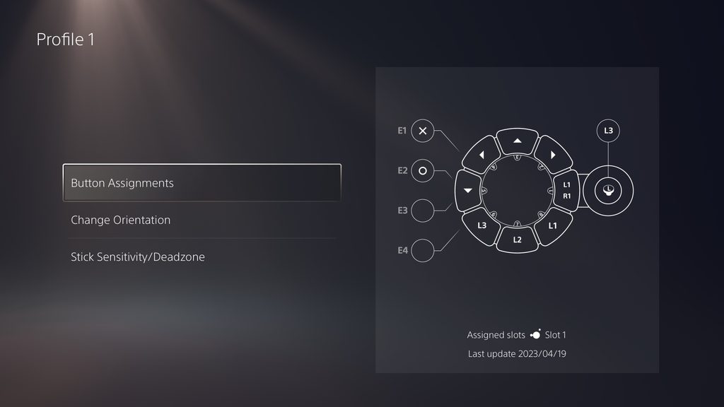 Image de l'interface utilisateur du contrôleur d'accès montrant les options de mappage des boutons