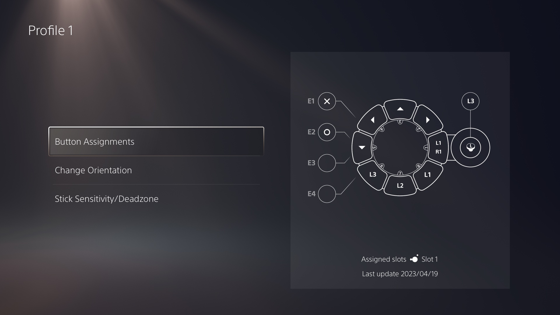  "Image de l'interface utilisateur du contrôleur d'accès montrant les options de mappage des boutons"