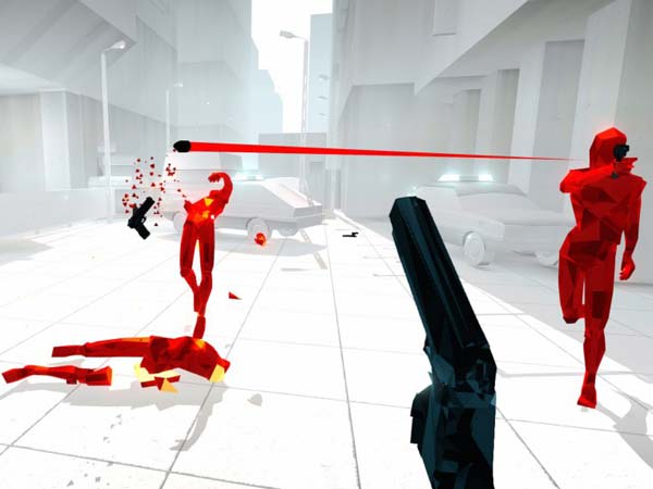 Une capture d'écran de Superhot