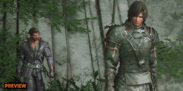 Cid and Clive in Final Fantasy 16.