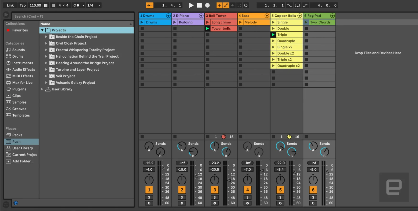 Continuité dans Ableton Live 11