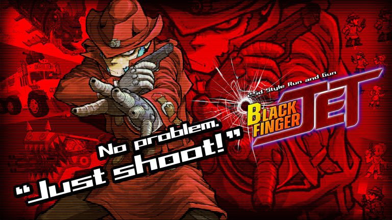 Black Finger Jet run and gun shooter game by original Metal Slug developers Akio Meeher Hiya! Esaka-Ken Shinano Ishiguro