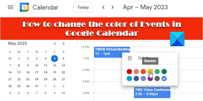 Comment changer la couleur des événements dans Google Calendar