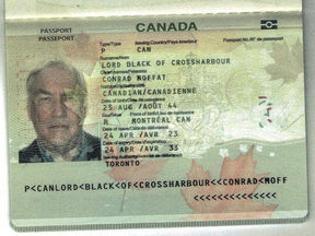 Le passeport de Conrad Black