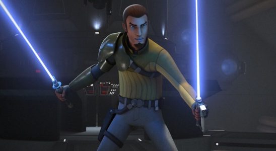 Kanan Jarrus wielding two lightsabers in Star Wars Rebels