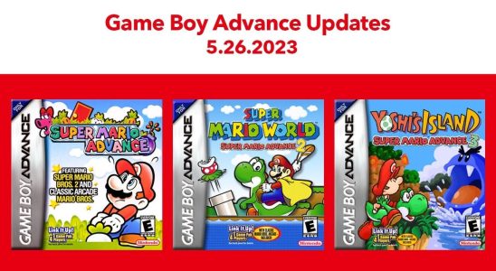 Game Boy Advance – Nintendo Switch Online ajoute Super Mario Advance, Super Mario World : Super Mario Advance 2 et Yoshi's Island : Super Mario Advance 3 le 25 mai