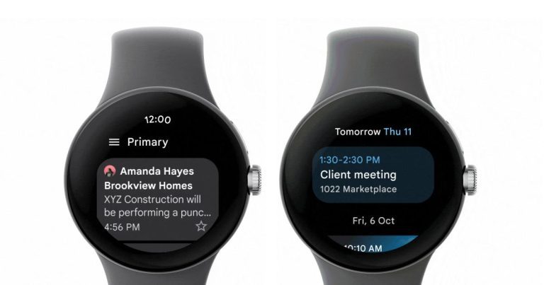 Google s’est souvenu d’ajouter Gmail et Calendar à Wear OS