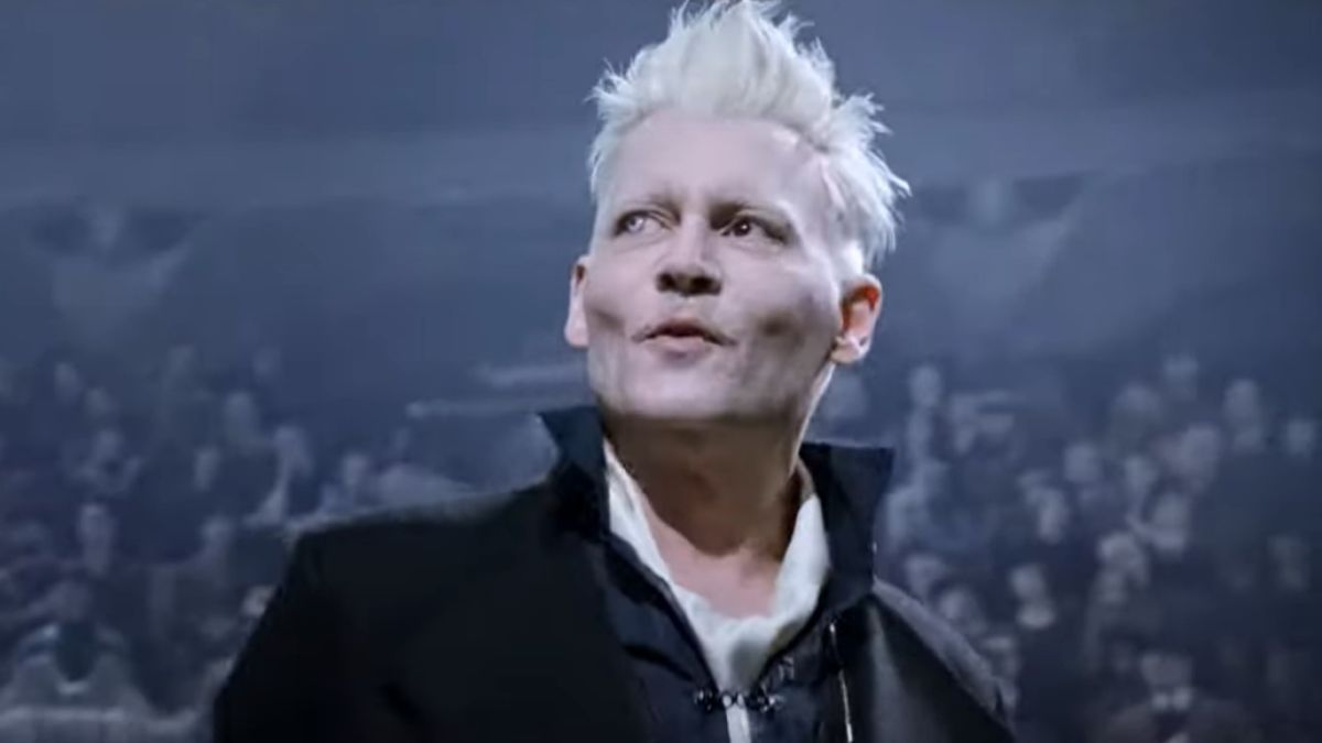 Johnny Depp as Grindelwald in Fantastic Beasts: The Crimes of Grindelwald.