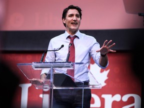 Le premier ministre Justin Trudeau prononce un discours liminaire au Congrès national libéral de 2023 à Ottawa, le jeudi 4 mai 2023.