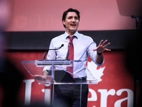 Le premier ministre Justin Trudeau prononce un discours liminaire au Congrès national libéral de 2023 à Ottawa, le jeudi 4 mai 2023.