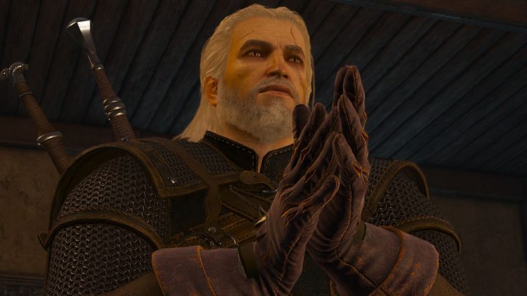 Geralt claps his hands