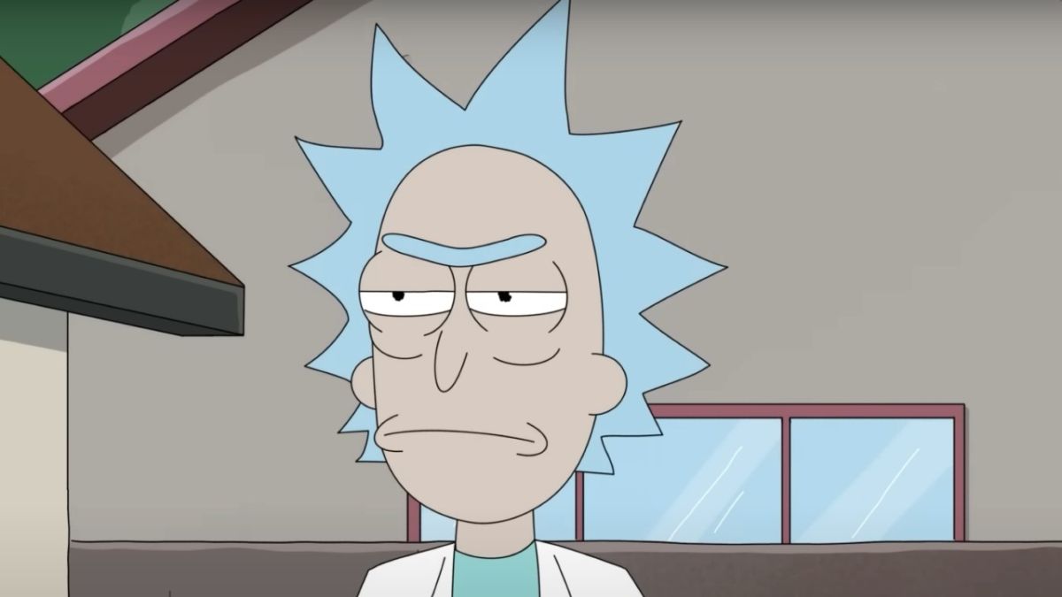 Rick Sanchez scowling on Rick and Morty