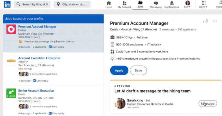 La nouvelle IA de LinkedIn écrira des messages aux responsables du recrutement