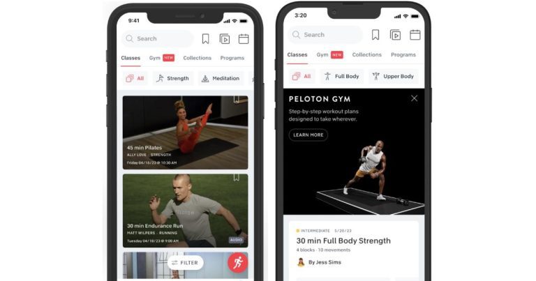 L’application de fitness remaniée de Peloton limite la plupart des entraînements d’équipement à un nouveau niveau plus cher