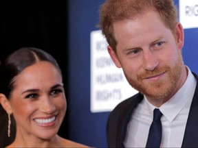 PHOTO DE DOSSIER: Le prince britannique Harry, duc de Sussex, Meghan, duchesse de Sussex assistent au gala du prix Robert F.Kennedy Human Rights Ripple of Hope 2022 à New York, États-Unis, le 6 décembre 2022.