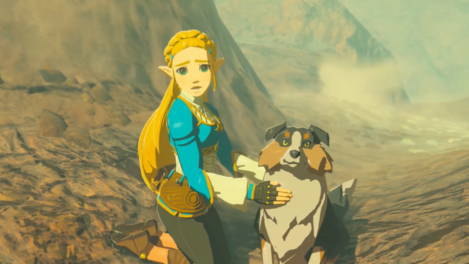 The Legend of Zelda: Breath of the Wild Zelda avec chien