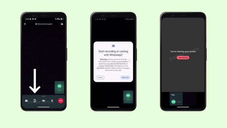 Le test WhatsApp apporte le partage d’écran aux téléphones Android